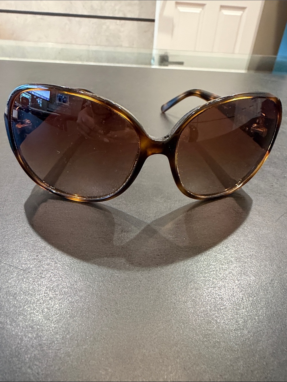Tory Burch Tortoiseshell Sunglasses with Brown Lenses - Picture 2 of 8